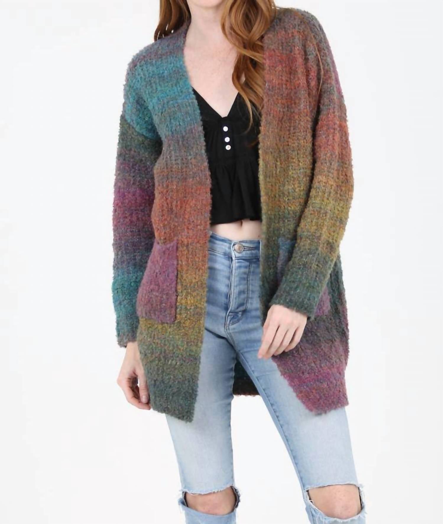 Angie - Sunset Ombre Soft Cardigan