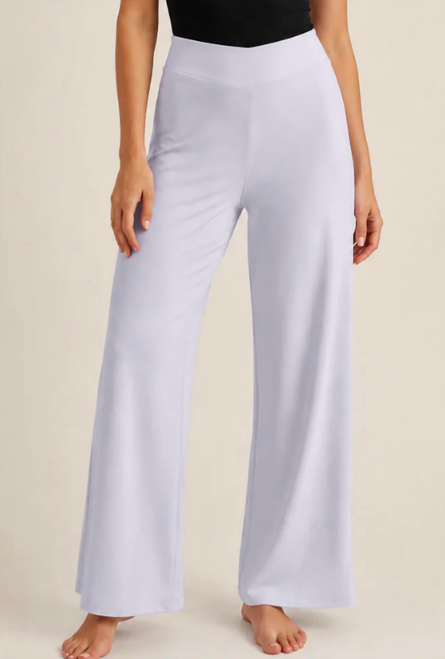 JULIAN CHANG Jersey Pants in white - women's pants - detail view
