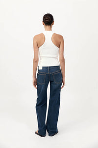 St. Agni Sculpted Knit Top in off white - women's tank top - view 6