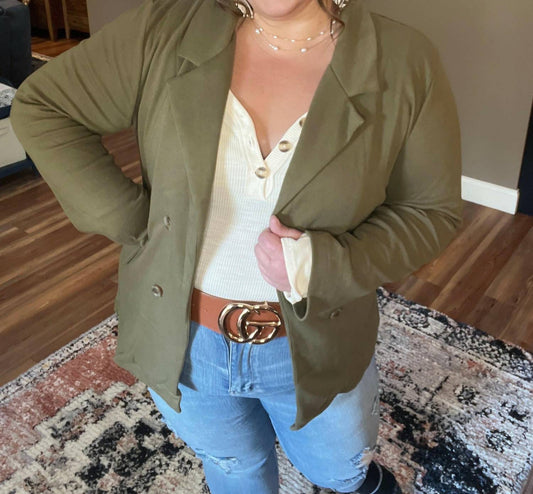 Culture Code - Faux Double Breast Blazer