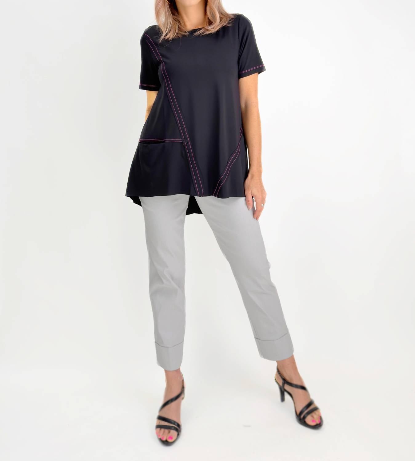 Ozai N Ku - Ponte Stitch Pocket Tee
