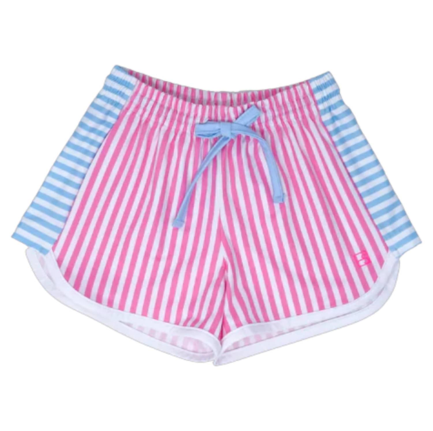 Set Fashions Kids Annie Shorts in pink blue stripe - kids' shorts