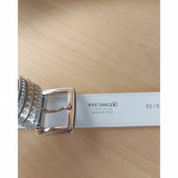 Berge - WOMEN'S SKINNY LEATHER BELT WITH GOLD LINKS