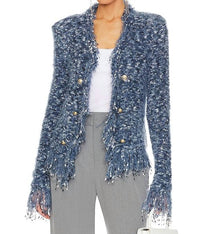 L'Agence - Azure Tweed Double Breasted Suit