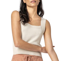 Lilla P Women's Sweater Tank Top in ivory - women's tank top