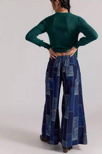 Free People - Patches Wide Leg Flare Jeans