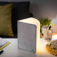 Gingko Design Linen Fabric Smart Book Light in urban gray - item - view 5