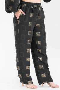 Karen T Design - Long Sleeve Top And Straight Pants Set