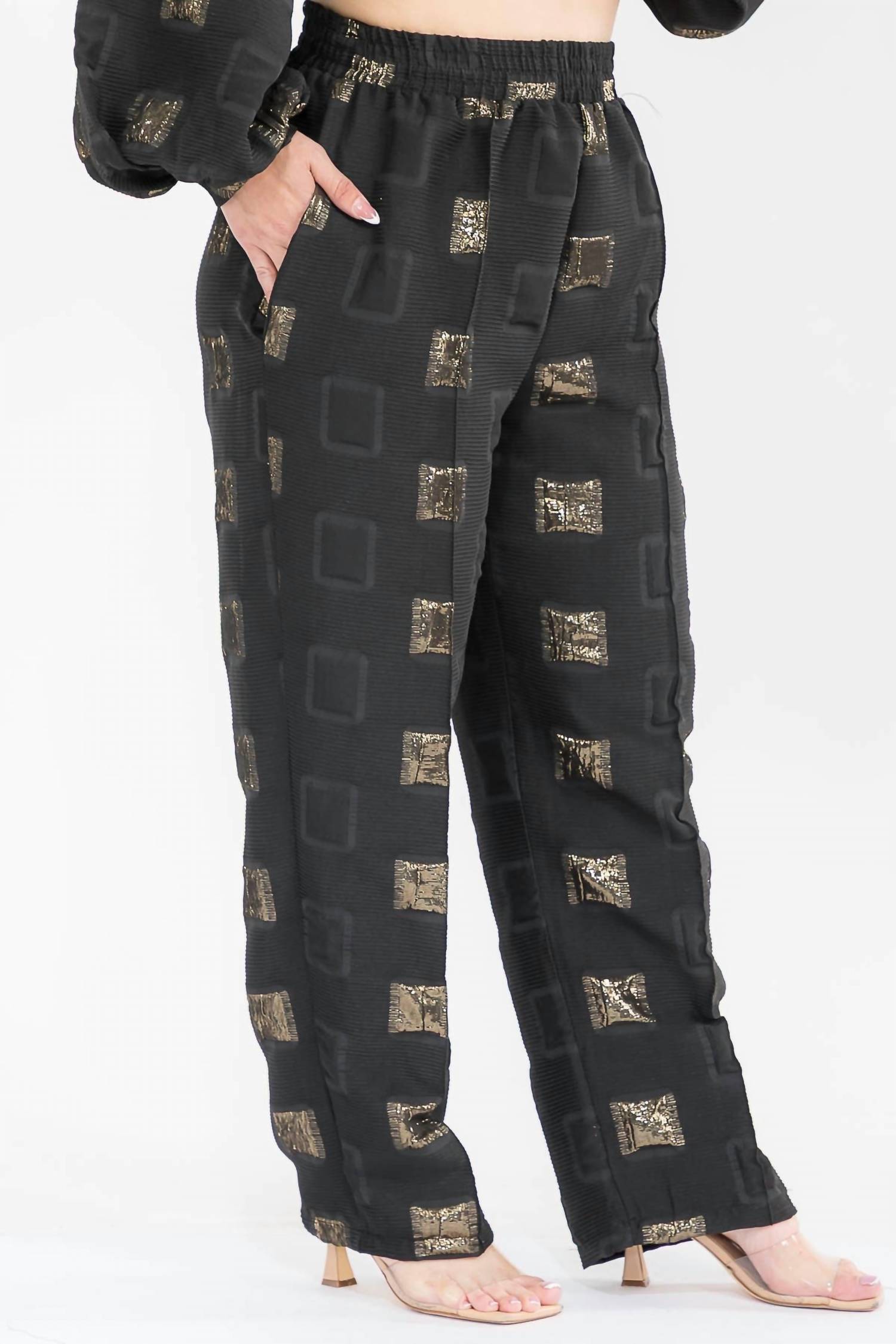 Karen T Design - Long Sleeve Top And Straight Pants Set