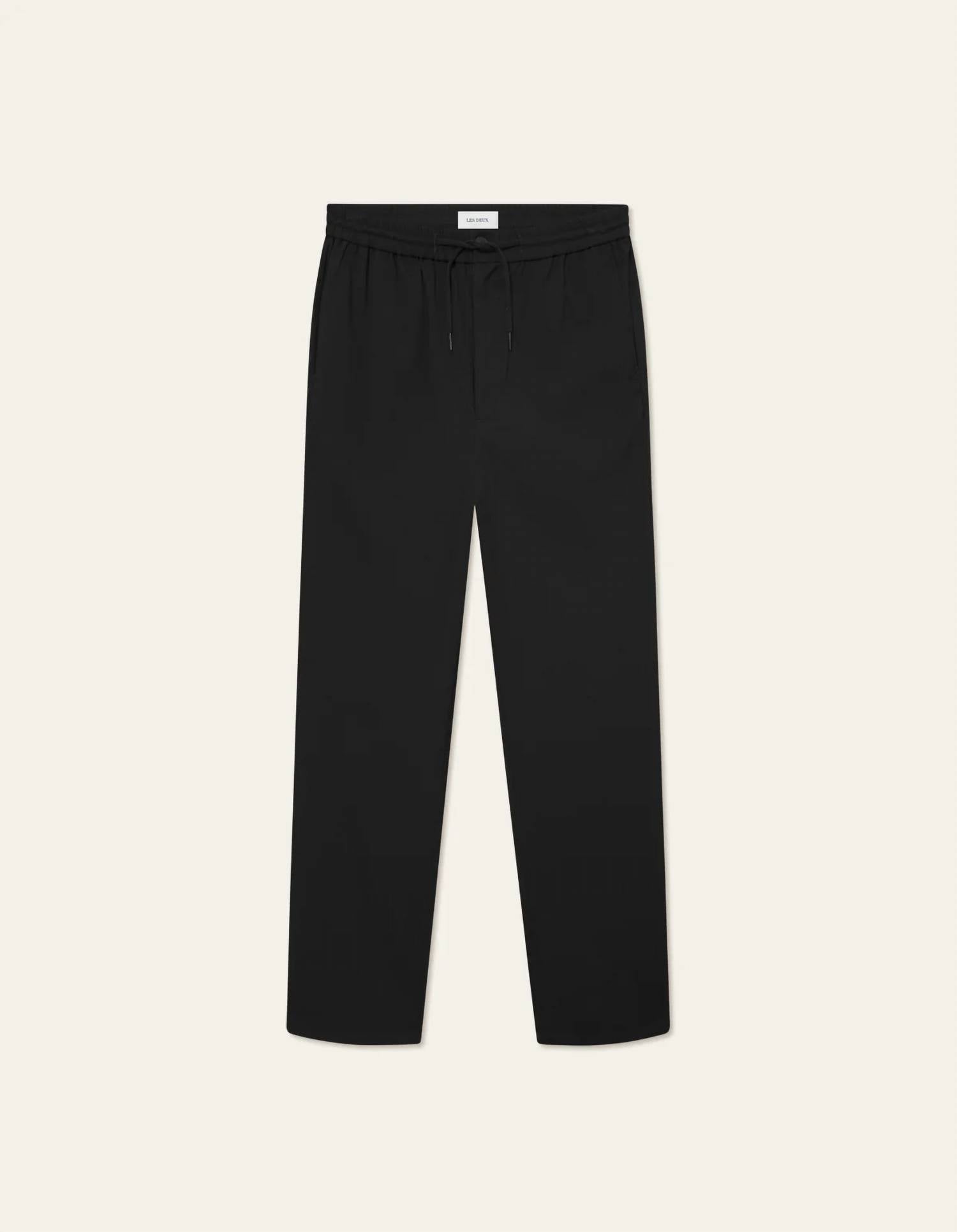 Les Deux Como Tapered Drawstring Pant in black - men's pants - view 4