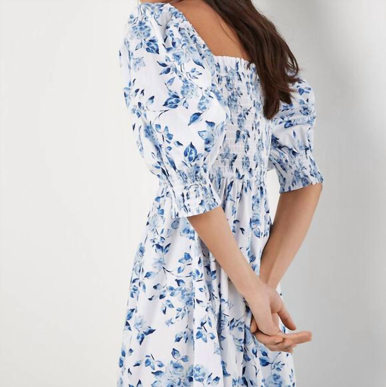 Apricot - Rose Cotton Milkmaid Midaxi Dress