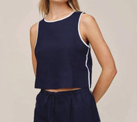 Bella Dahl - Contrast Keyhole Tank Top
