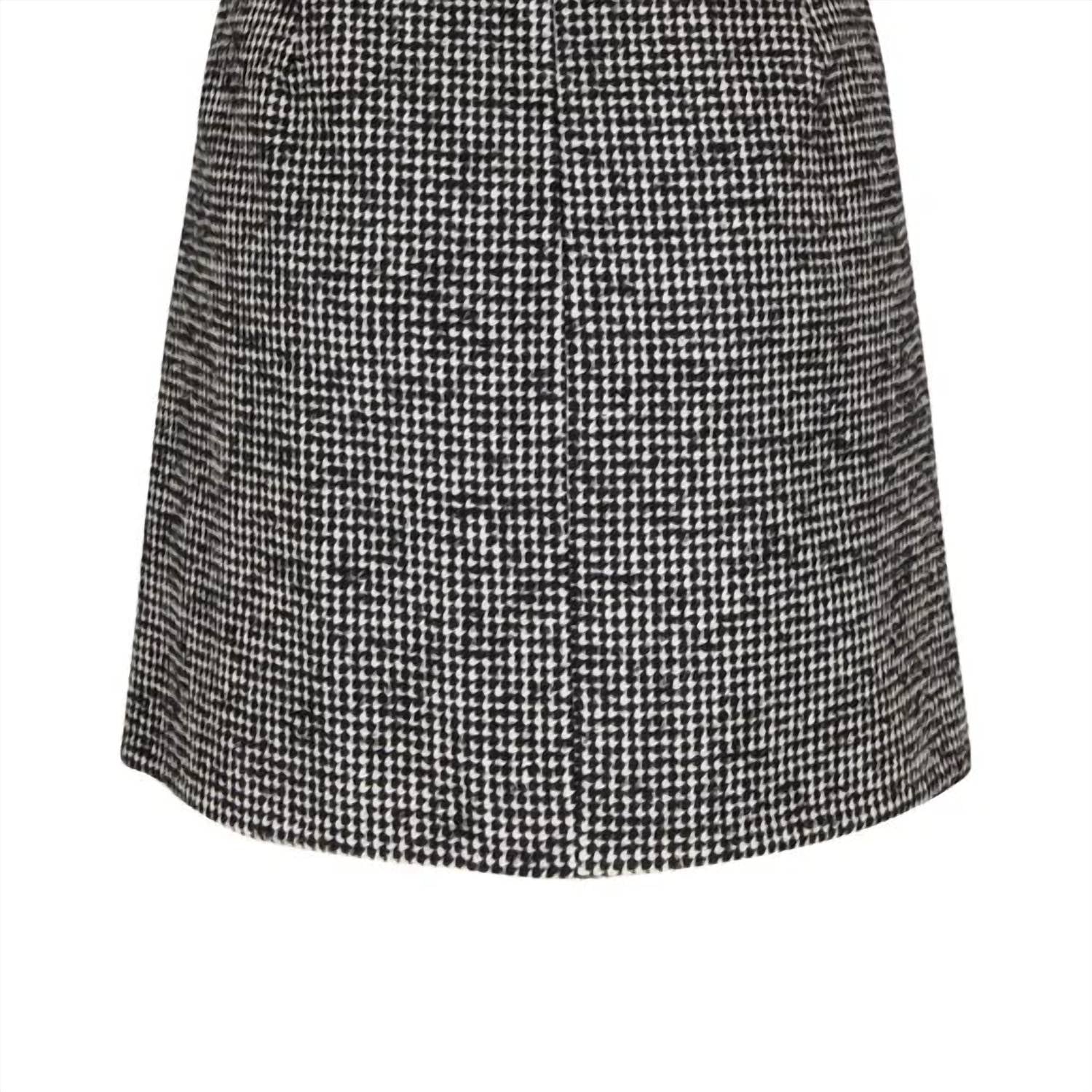 Lafayette 148 - Women's Houndstooth A-line Mini Skirt