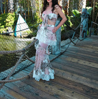 Little Secret Of Mine - Women's Two Piece Mesh Skirt Set