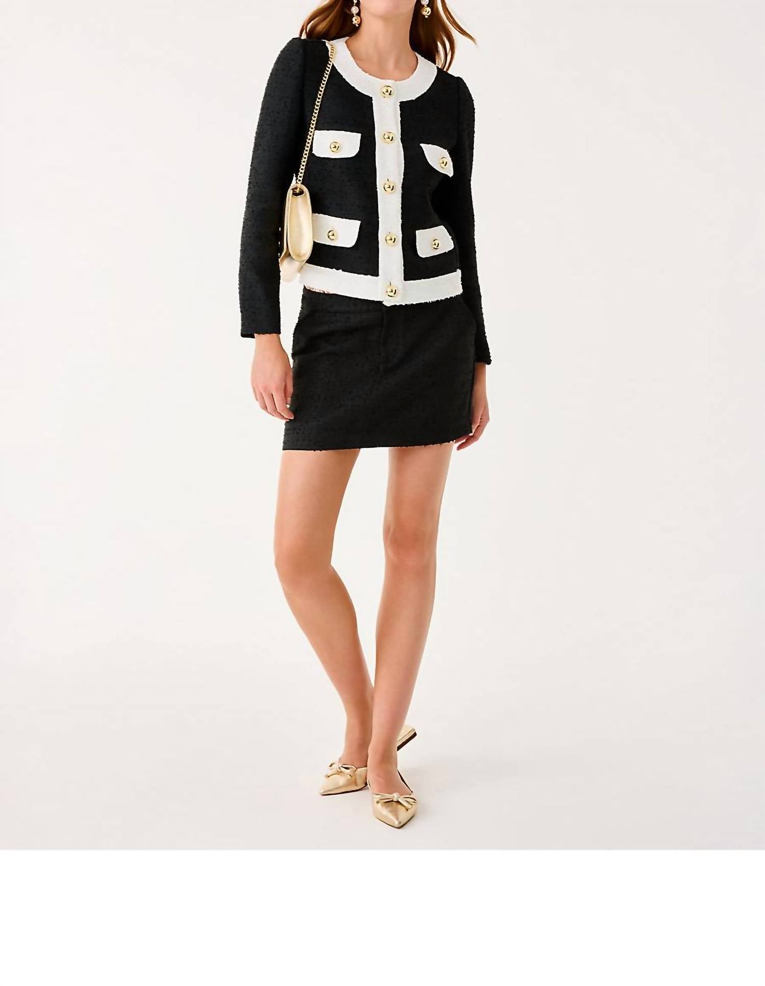 Lilly Pulitzer Clydie Boucle Jacket in noir chic chick - women's jacket - view 4