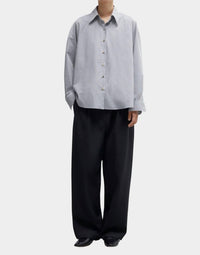 Cordera Oversized Vichy Shirt in grey - women's shirt - alternate view