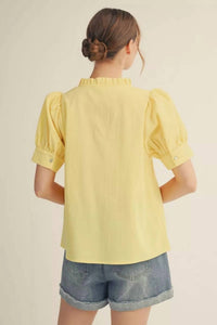 Jodifl Butter Me Up Top in butter yellow - women's blouse - alternate view