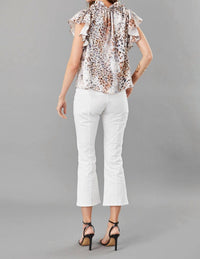 Lola & Sophie - PRINTED RUFFLE SLEEVE TOP