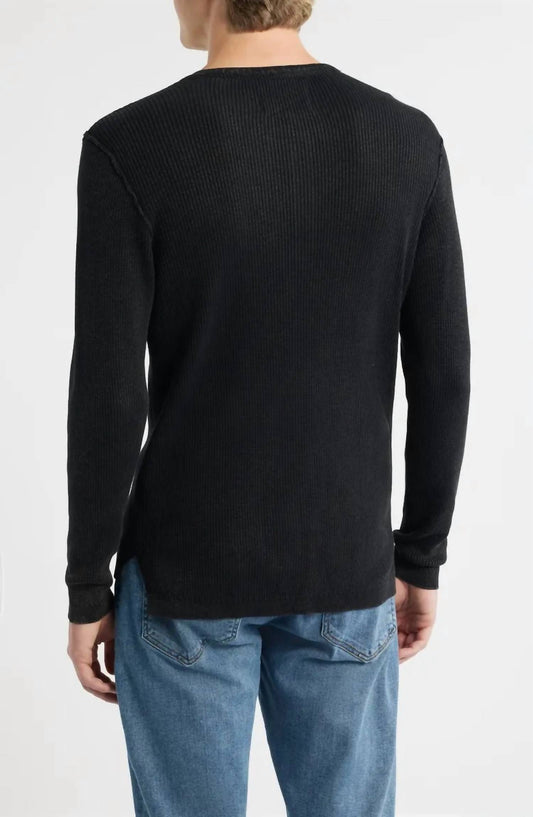 Schott N.Y.C. - Stonewash Cotton Henley Sweater
