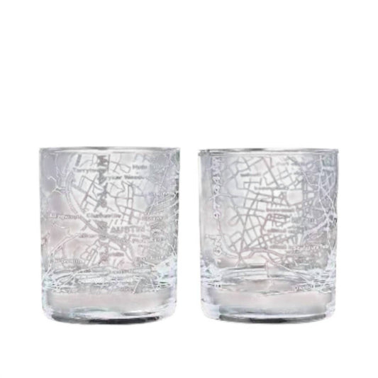 Greenline Goods - Street Grid Whiskey Glasses Set