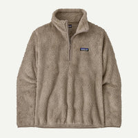 Patagonia Los Gatos Quarter Zip Fleece Sweater in seabird grey - women's sweater - detail view