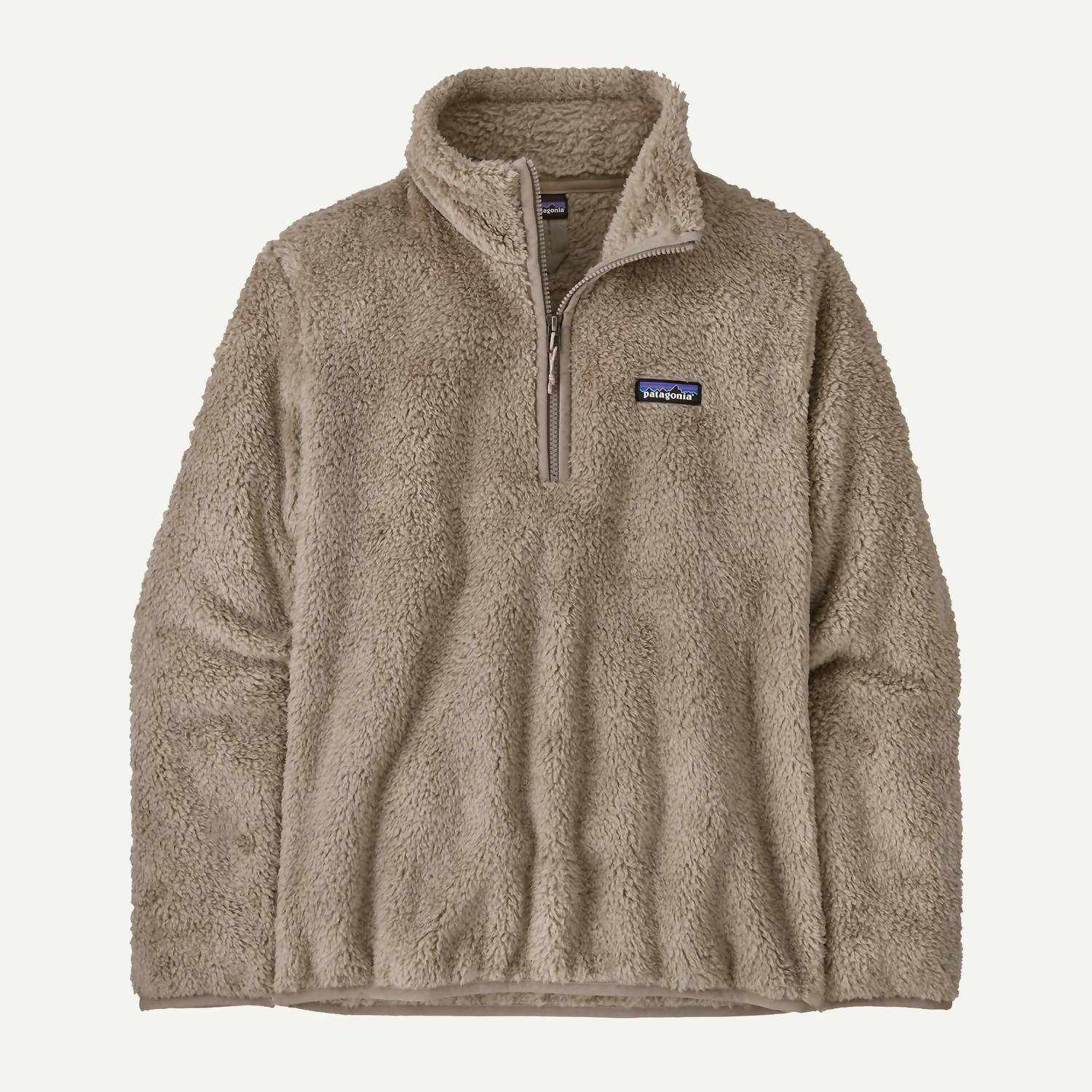 Patagonia Los Gatos Quarter Zip Fleece Sweater in seabird grey - women's sweater - detail view