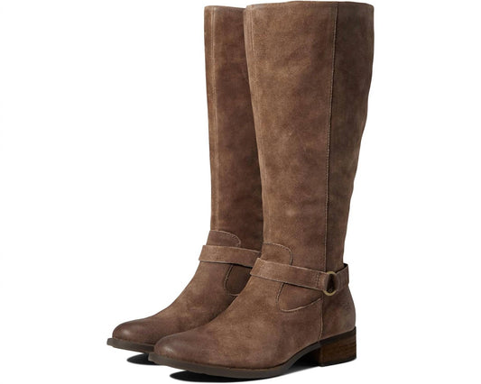 Born Women's Saddler Boot Taupe Distresed Suede