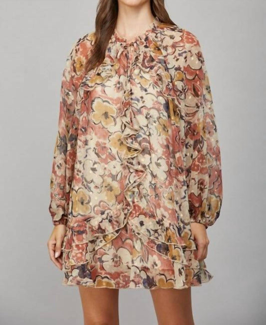 Fate By Lfd - Floral Cascading Ruffle Dress