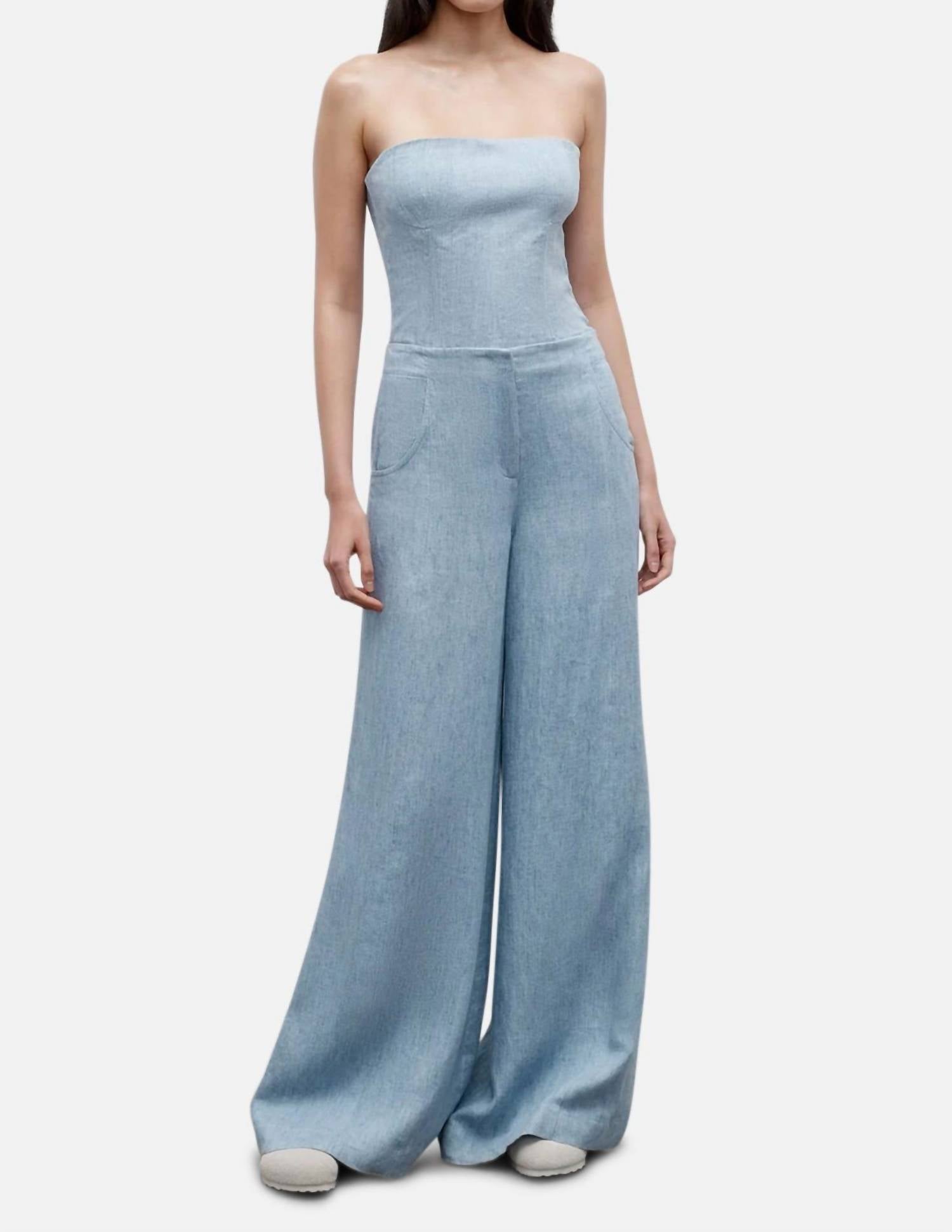 TWP Demie Pants in light indigo - women's jeans