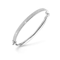 Gold & Honey - Women's Glitter Hinged Bangle Bracelets