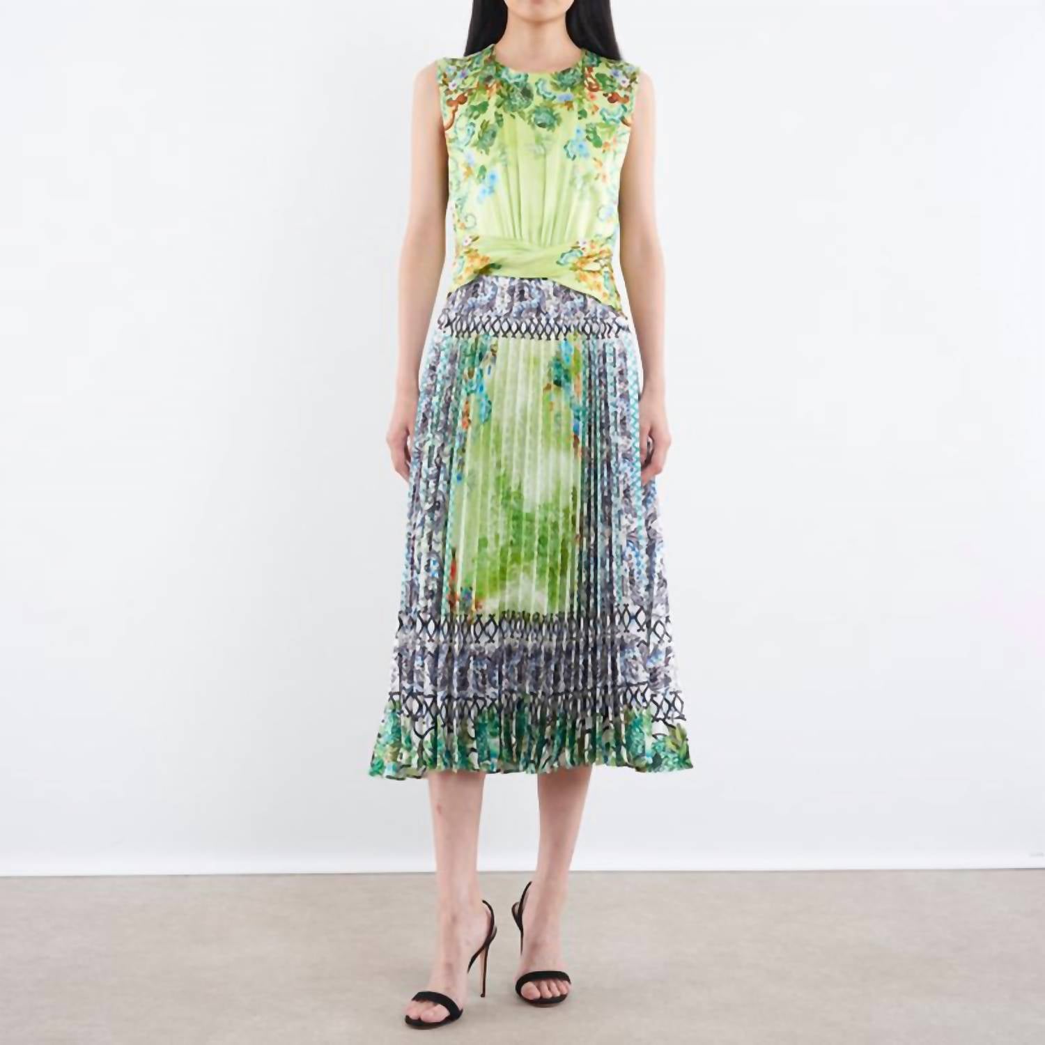 SALONI Gwen B Midi Dress in vista - women's dress
