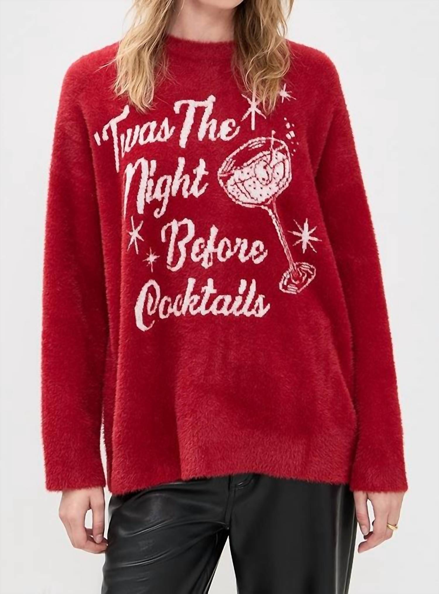 Show Me Your Mumu Twas the Night Knit Sweater in red - women's sweater