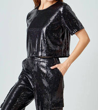 Endless Rose - Sequins Cropped Top