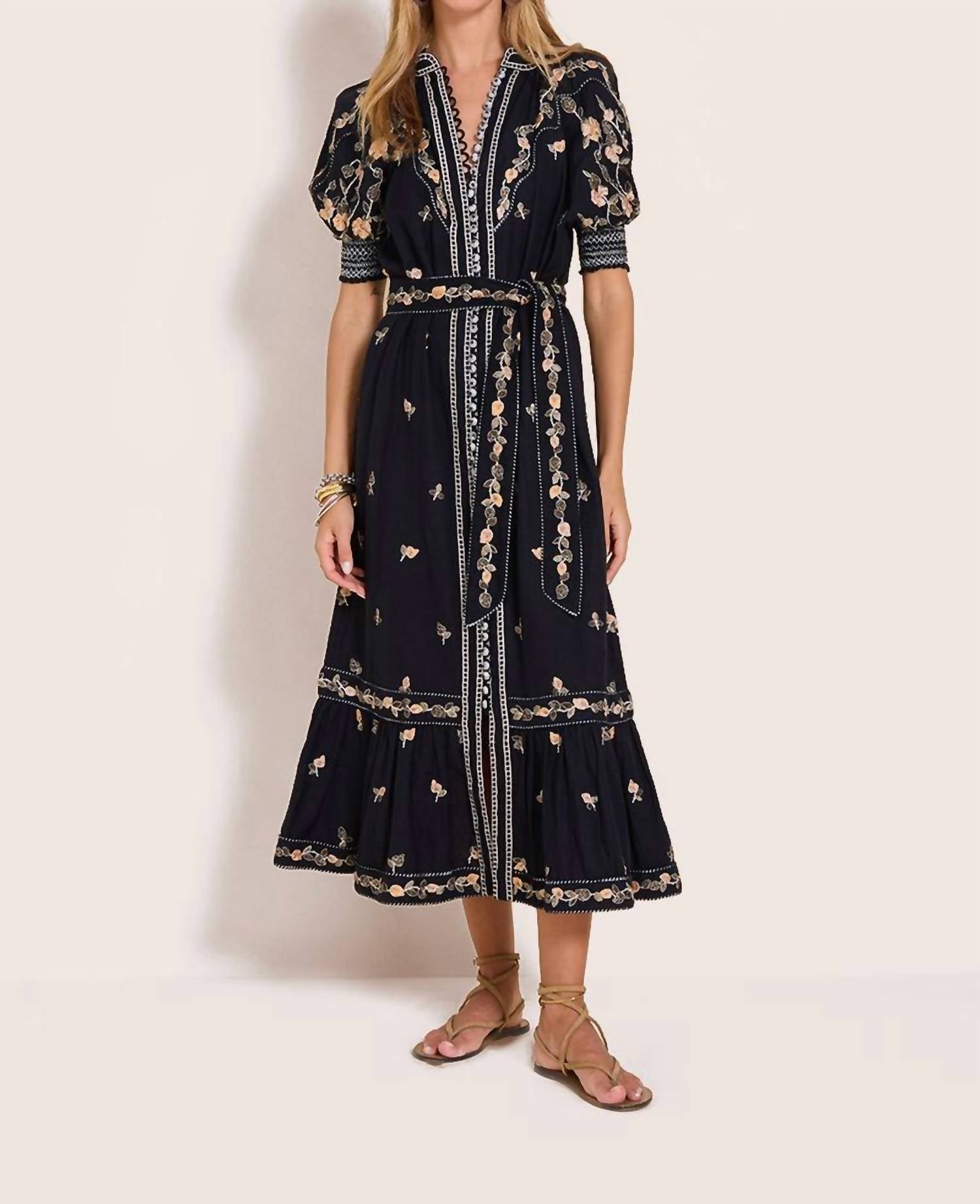 SCARLETT POPPIES Fia Dress in onyx black - women's dress