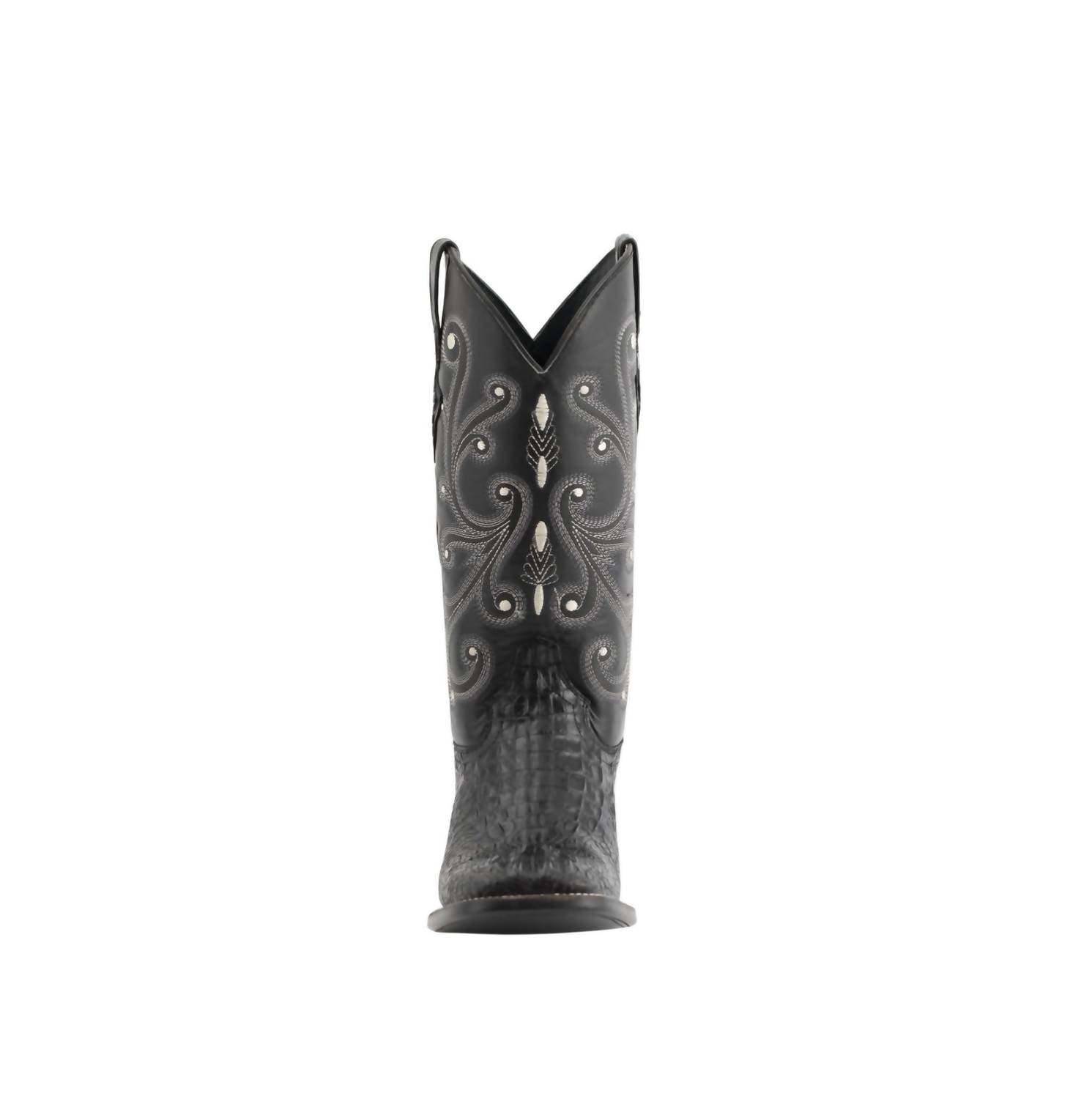 Ferrini Men's Caiman Crocodile-print Western Boots in black - men's boots - view 4