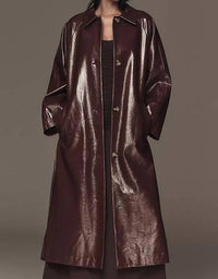 Frnch - Halimi Faux Leather Trench Coat