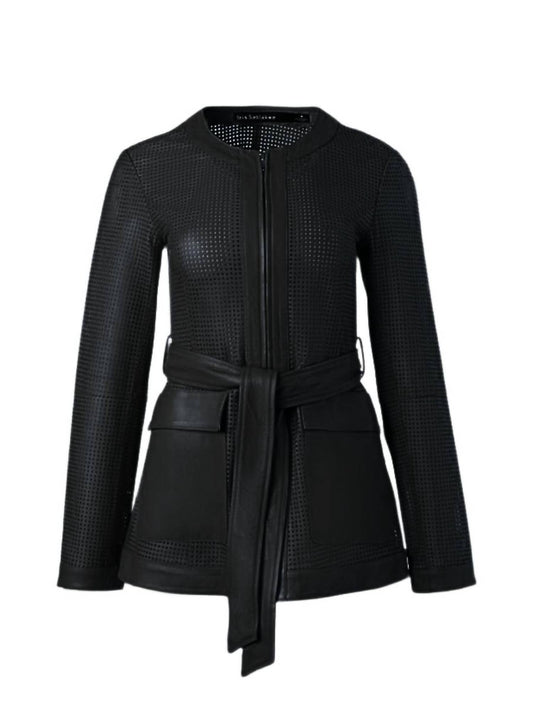 Iris Setlakwe - Women's Perforated Leather Jacket