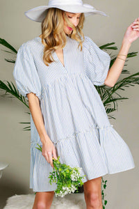 Vine & Love - Tiered Striped Dress