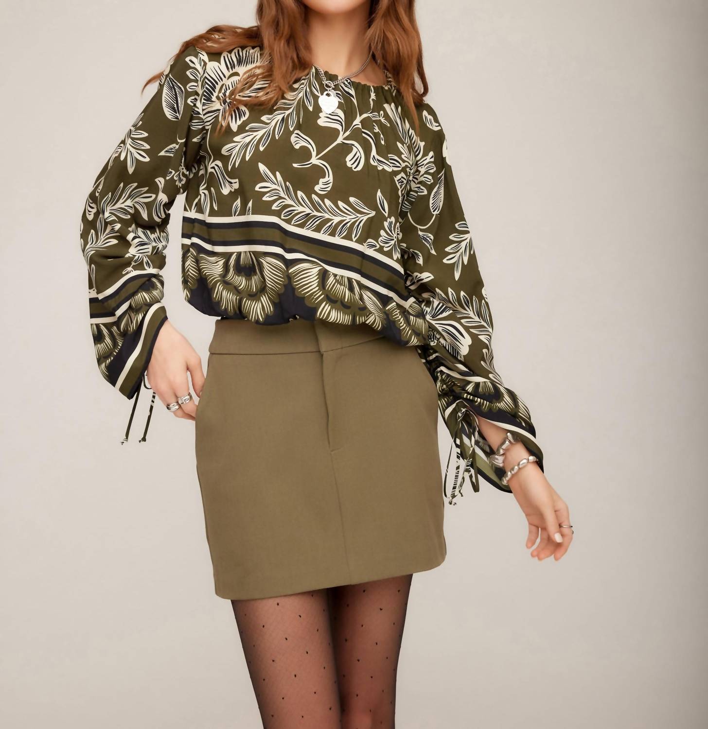 Fifteen Twenty - Serafina Adjustable Drawstring Cuffs Top
