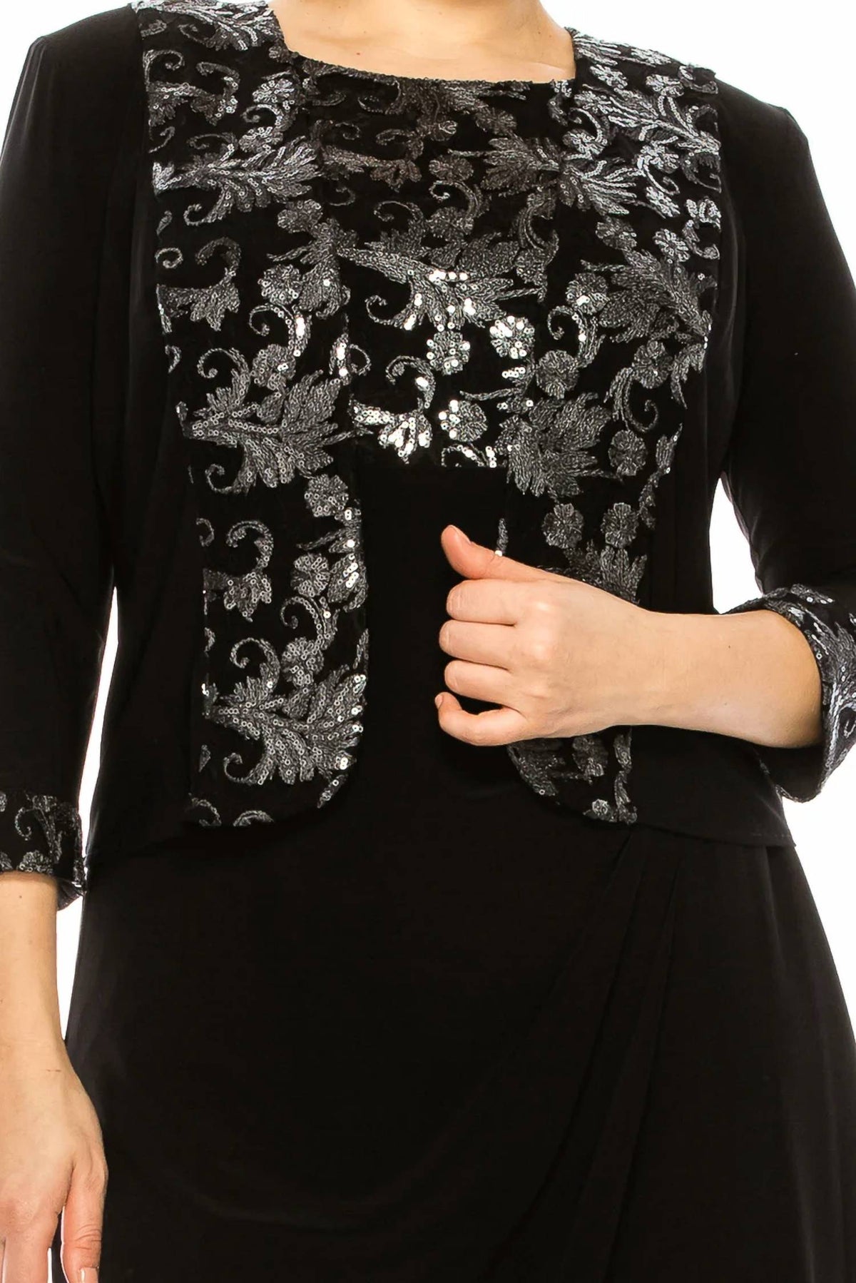 Le Bos - 3/4 Sleeve 2 Piece Jacket Dress