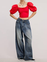 Mimosa - Barrel Wide-leg Baggy Denim Jeans