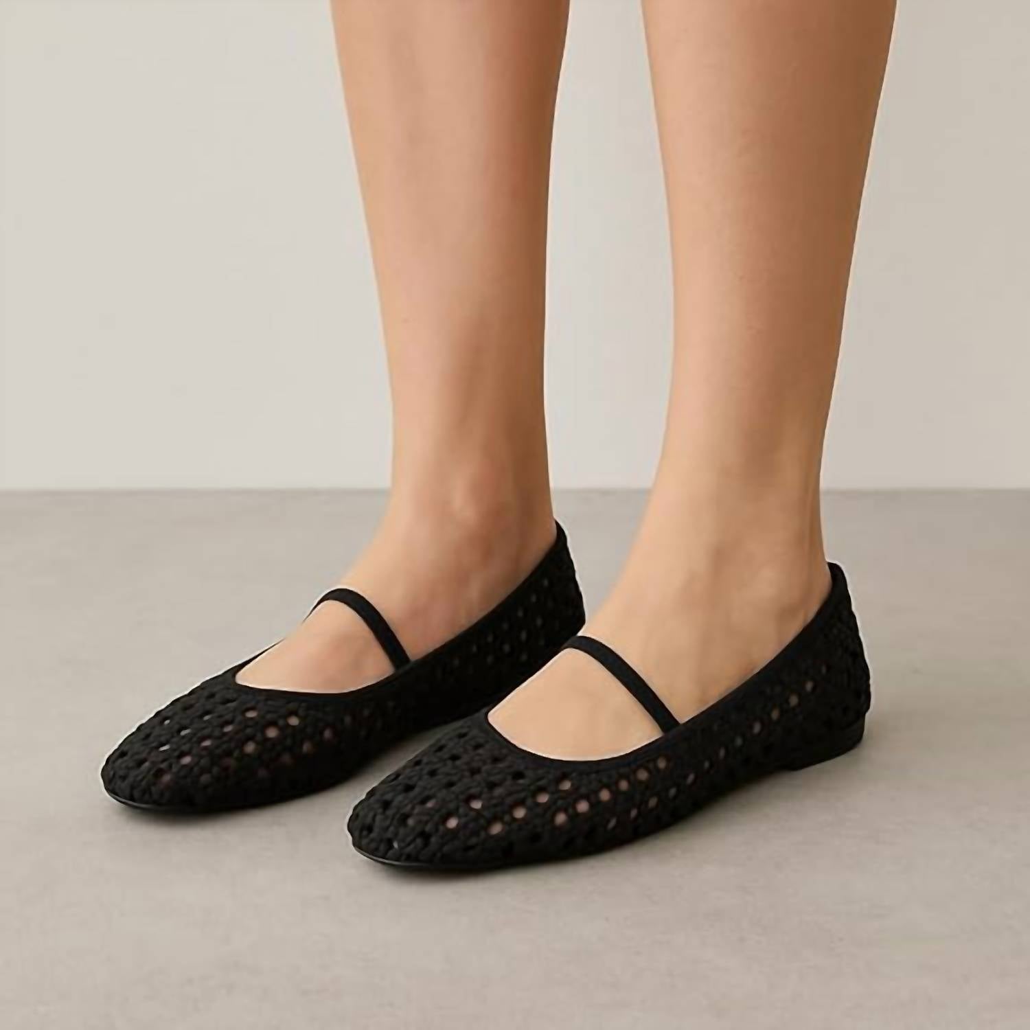 Cushionaire - Women's Weavy Squared Toe Woven Ballet Fla