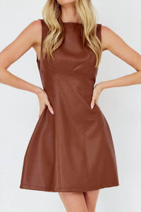 One And Only Collective - Pleather Sleveless Dress