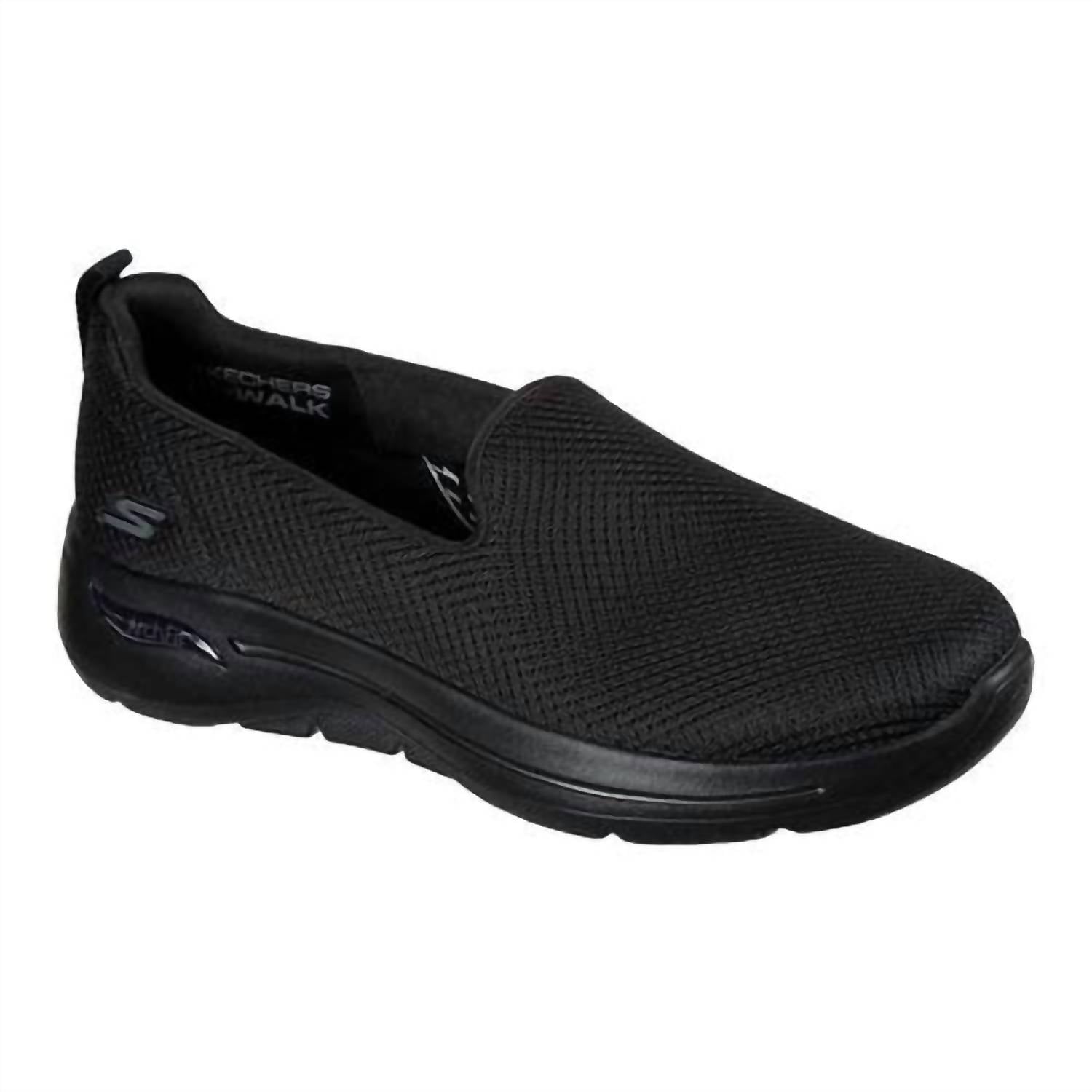 Skechers Women's Gowalk Arch Fit Grateful Slip On Style Sneaker in black - women's sneaker - alternate view