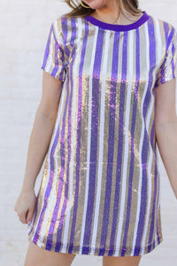 Mary Square - Sequin Game Day Dress