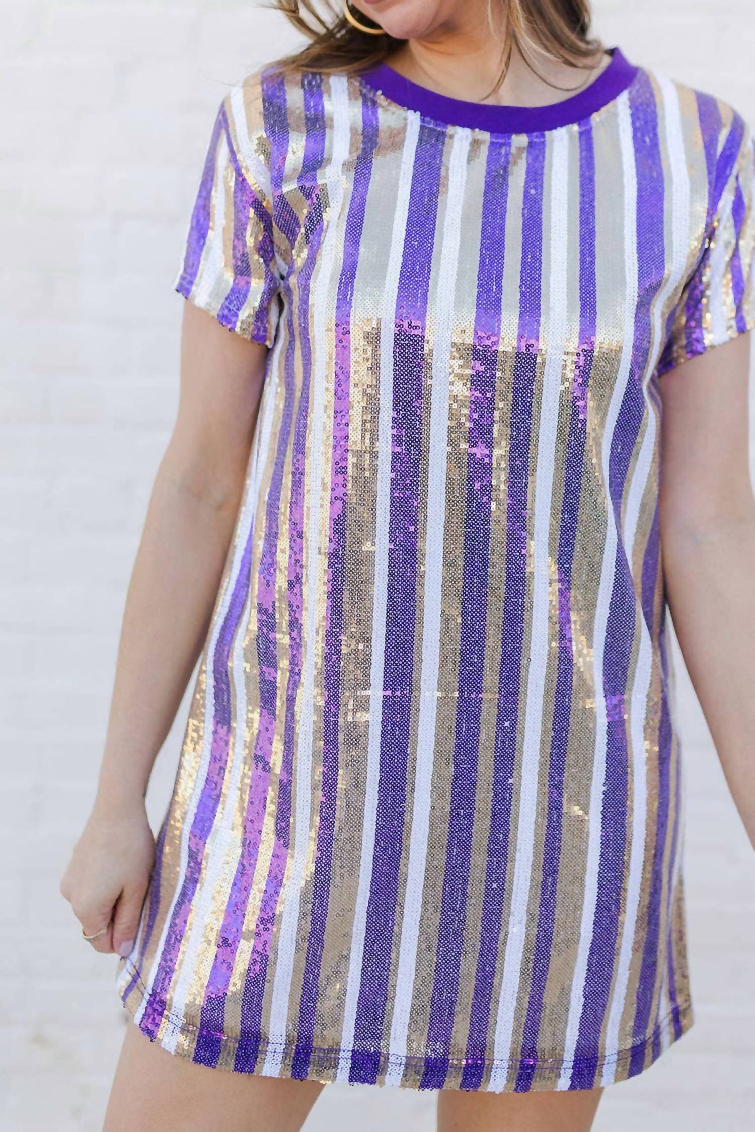 Mary Square - Sequin Game Day Dress