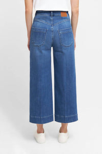 RAFFAELLO ROSSI Miru Front Patch Pocket High Rise Jeans in authentic blue - women's jeans - detail view