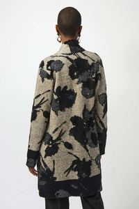 Joseph Ribkoff - Alessia Abstract Jacquard Sweater Knit Long Cardigan
