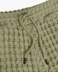 OAS Men's Porto Waffle Shorts in dusty green - men's shorts - alternate view