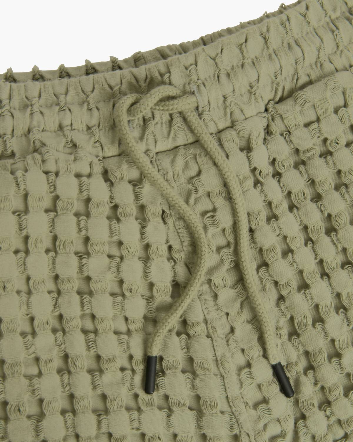 OAS Men's Porto Waffle Shorts in dusty green - men's shorts - alternate view